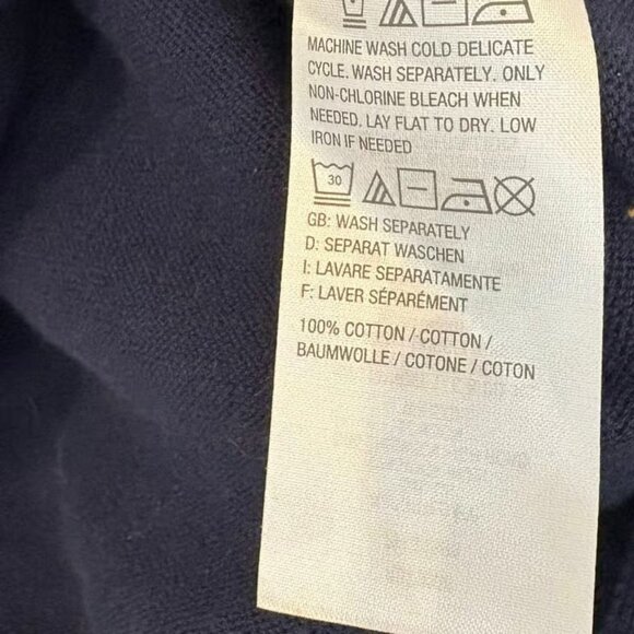 Naturals D & Co Navy Hooded Top Size Medium - Picture 7 of 7